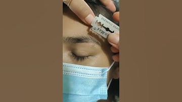 how to shape eyebrows with blade #shorts #eyebrowthreading