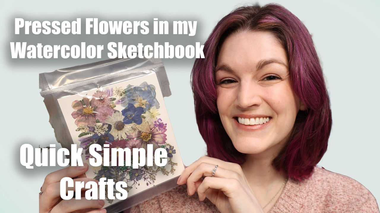 Pressed Flowers in my Watercolor Journal