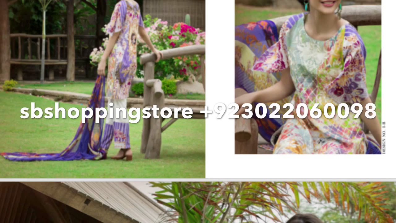Lawn collection designer wear 2018 summer lawn