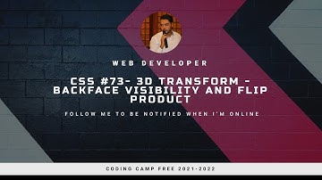 CSS #73 3D Transform - Backface Visibility And Flip Product