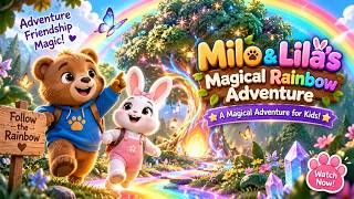 Milo & Lila’s Magical Rainbow Adventure 🌈🐻🐰 | Animated Adventure for Kids