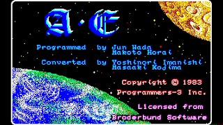[PC88] A. E., Gameplay (NEC PC-8801) #retrogames #レトロゲーム