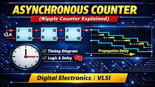 Asynchronous Counter (Ripple Counter) Explained | Digital Electronics | VLSI