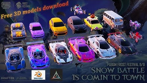 vehicle pubg 3d models pack prisma3d Blender fbx obj free download