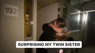 flying across Europe to surprise my twin sister *emotional*