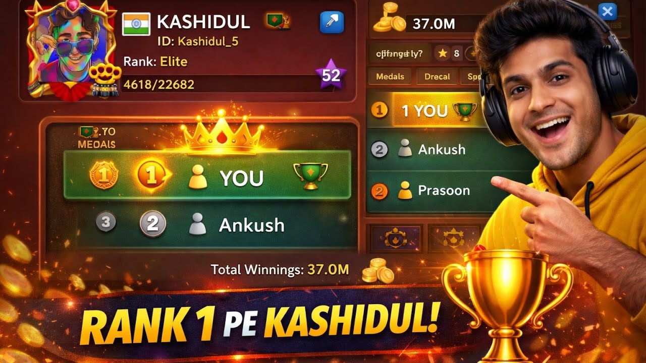 🏆 Carrom Pool LIVE | Rank 1 Push 🔥 | Kashidul Elite Gameplay | House of Champions