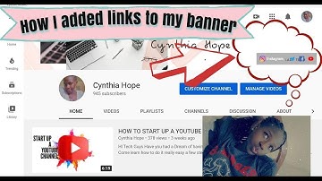 How to add Social media links in YouTube channel Art