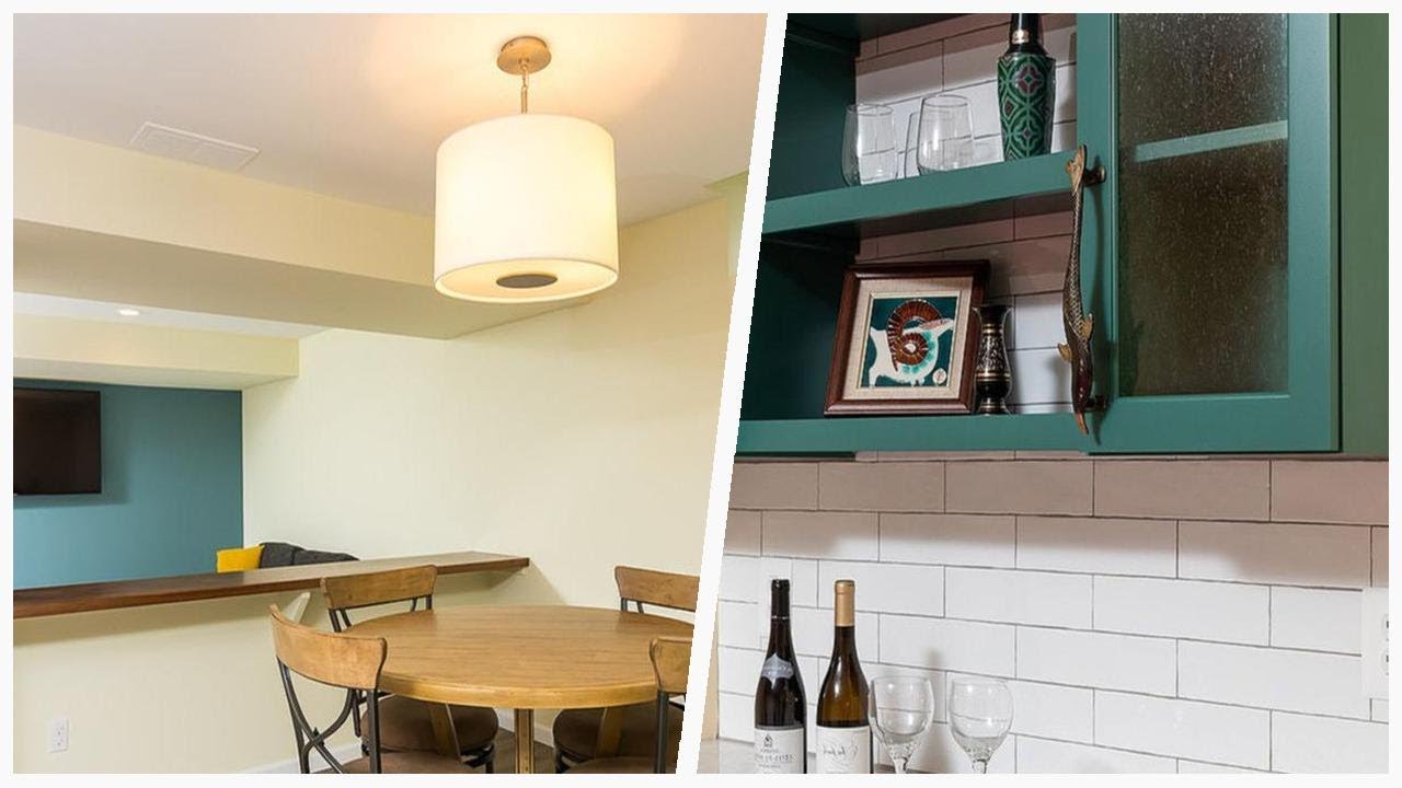 75 Brown Floor Basement With Yellow Walls Design Ideas You'll Love 🌈