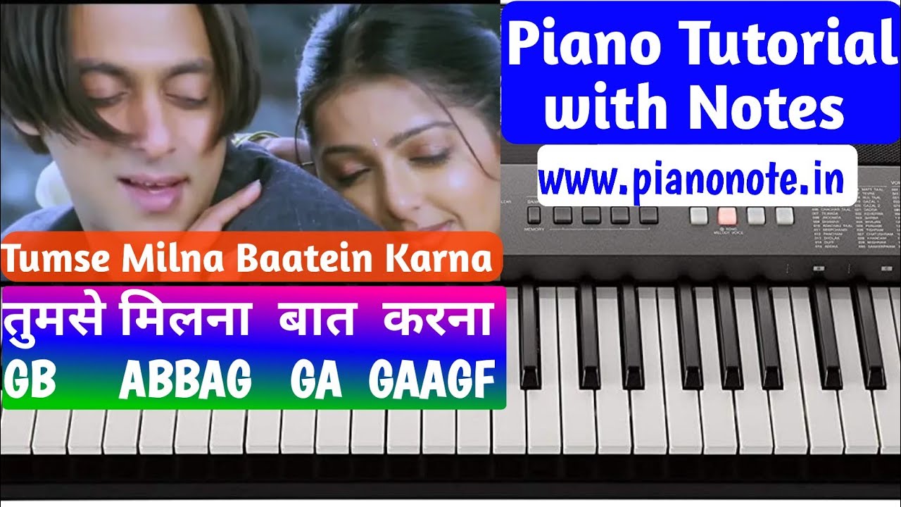 Tumse Milna Baatein Karna Piano Tutorial With Notes | Tere Naam | Julius Murmu Keyboard | Pjtl