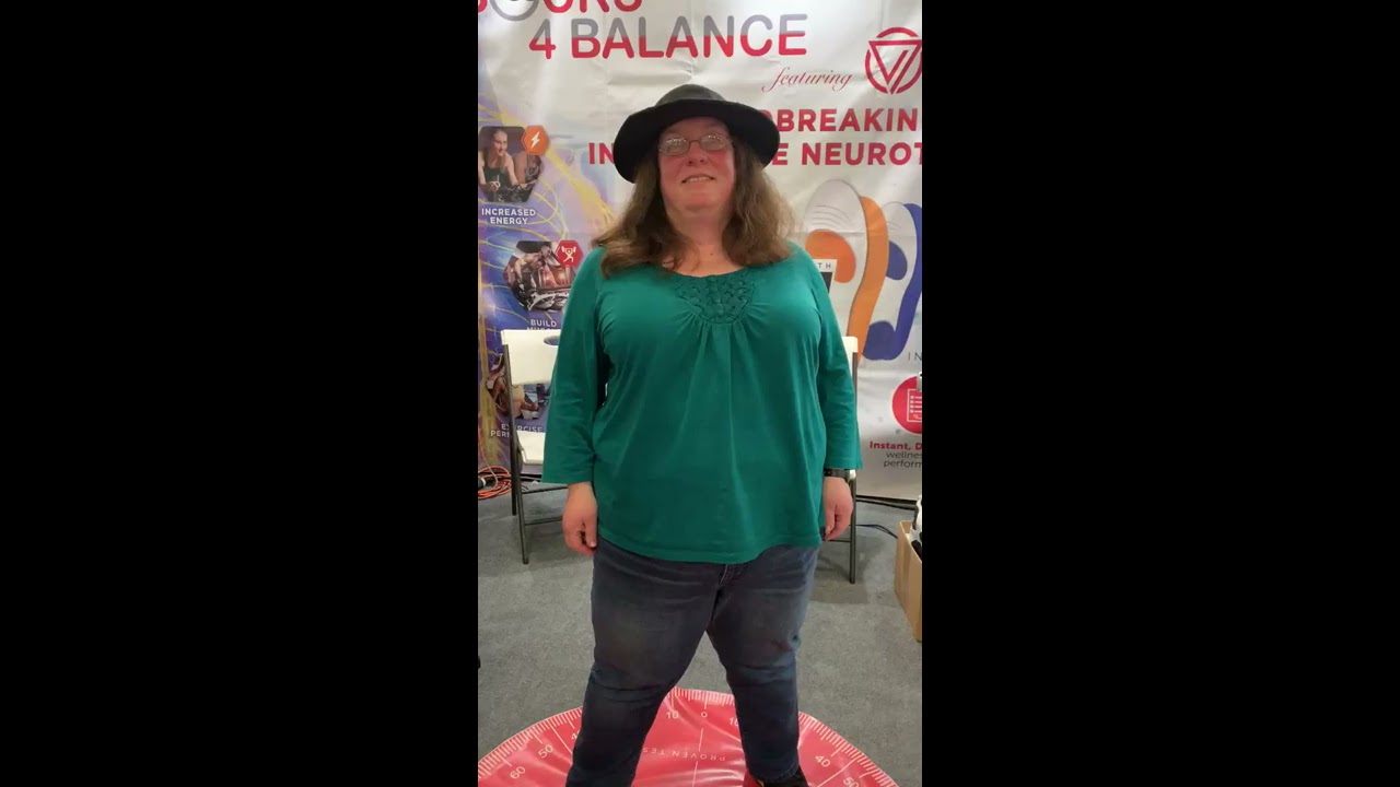 Woman with muscular dystrophy wears Voxx socks