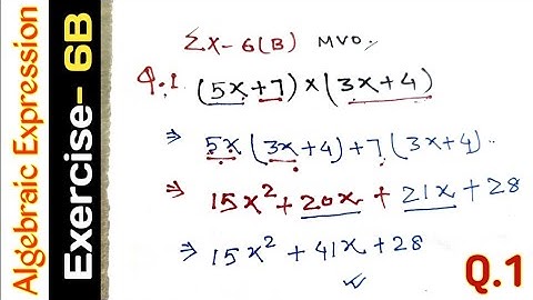 Exercise- 6B | Qus- 1 | Class 8 | Operations On Algebraic Expressions | R S AGGARWAL  #mvo #algebra