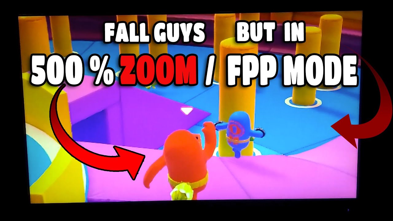 Fall Guys But in 500 % ZOOM / FPP Mode - Monitor View