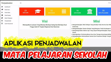 Aplikasi Penjadwalan Mata Pelajaran Sekolah Berbasis Web