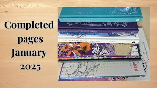 Completed coloring pages January 2025 #adultcoloringchannel