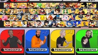 When Everyone Chooses The Same Character In Smash (Pewdiepie Green Screen Meme)