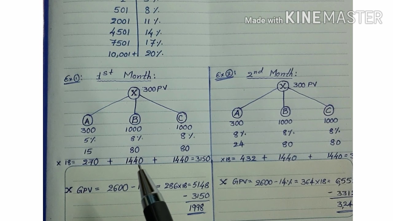 Vestige Accumulative Performance Bonus Calculation