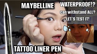 Maybelline Tattoo Studio Ink Liner Pen Eyeliner in Jet Black Test