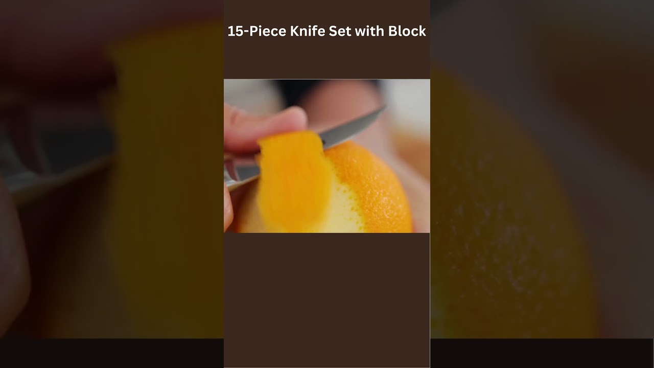 15 Piece Knife Set with Block. 