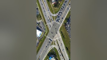 Highway Intersection Drone View