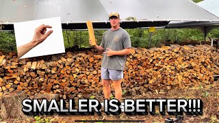 Split your firewood SMALLER!!! (Here’s why!) 