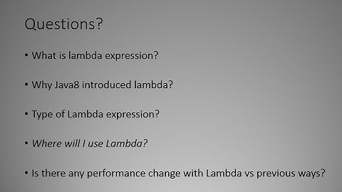 Introduction to lambda expressions - Java8 - Lesson1