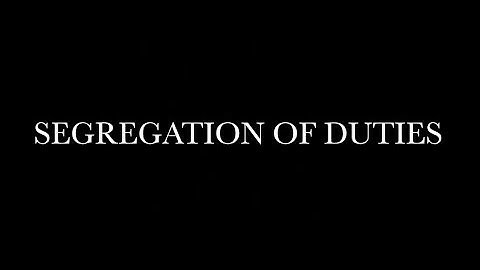 Segregation Of Duties (ACCT2000)