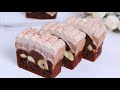 栗子布朗尼， 搅一搅超简单，三重口感的体验 ｜Chestnut Brownie Cake easy recipe,  delight in trio of flavour