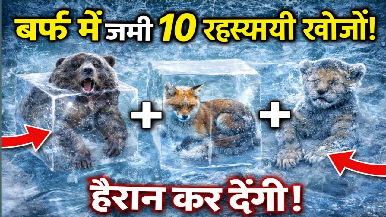 बर्फ में जमे मिले 10 रहस्यमयी जानवर | Frozen Animals Found in Ice 😱