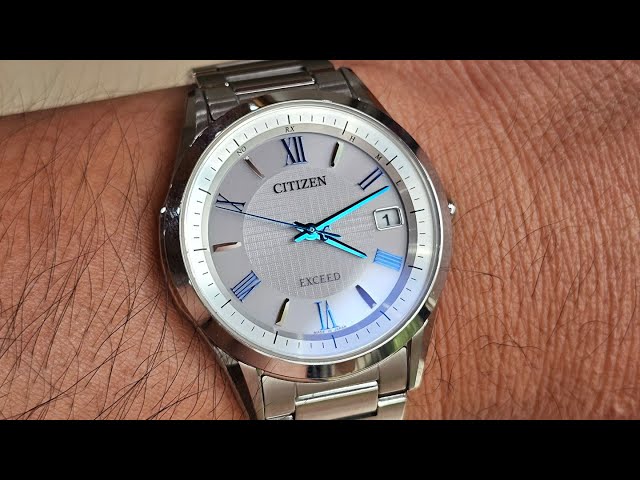 Đã bay) Citizen Exceed AS7090-85A 38mm đồng hồ super titanium rất