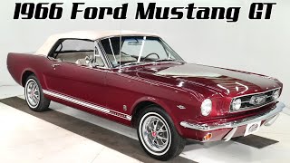 V18389 - 1966 Ford Mustang GT 1966 Ford Mustang Gt 289 V8 Nicely Restored Pony Car