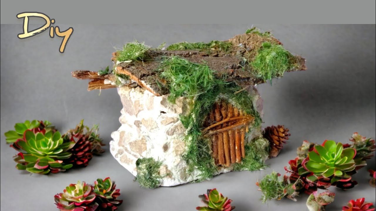 💕HAZ esta CASA de HADAS de CEMENTO y PIEDRAS en Miniatura para tu Jardín💕