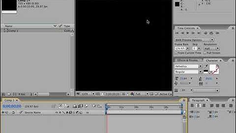 4- After Effects CS3 Project & Composition Settings