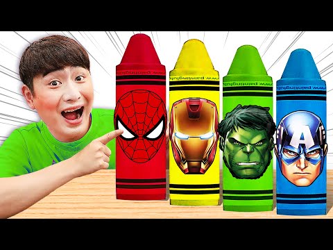 Superheroes Magic Crayon!! 그림을 그리면 히어로가 된다구?!!