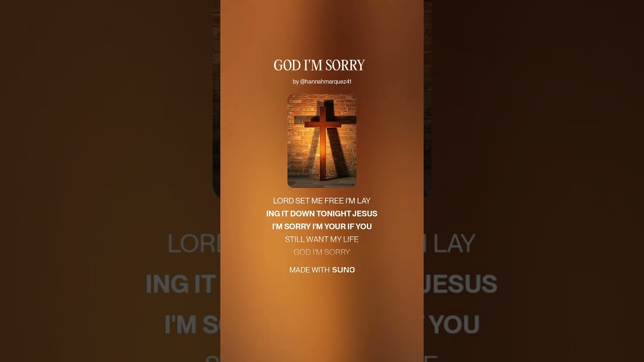 God I’m Sorry it my new song I write about it i push God of my life last year #god #jesus 