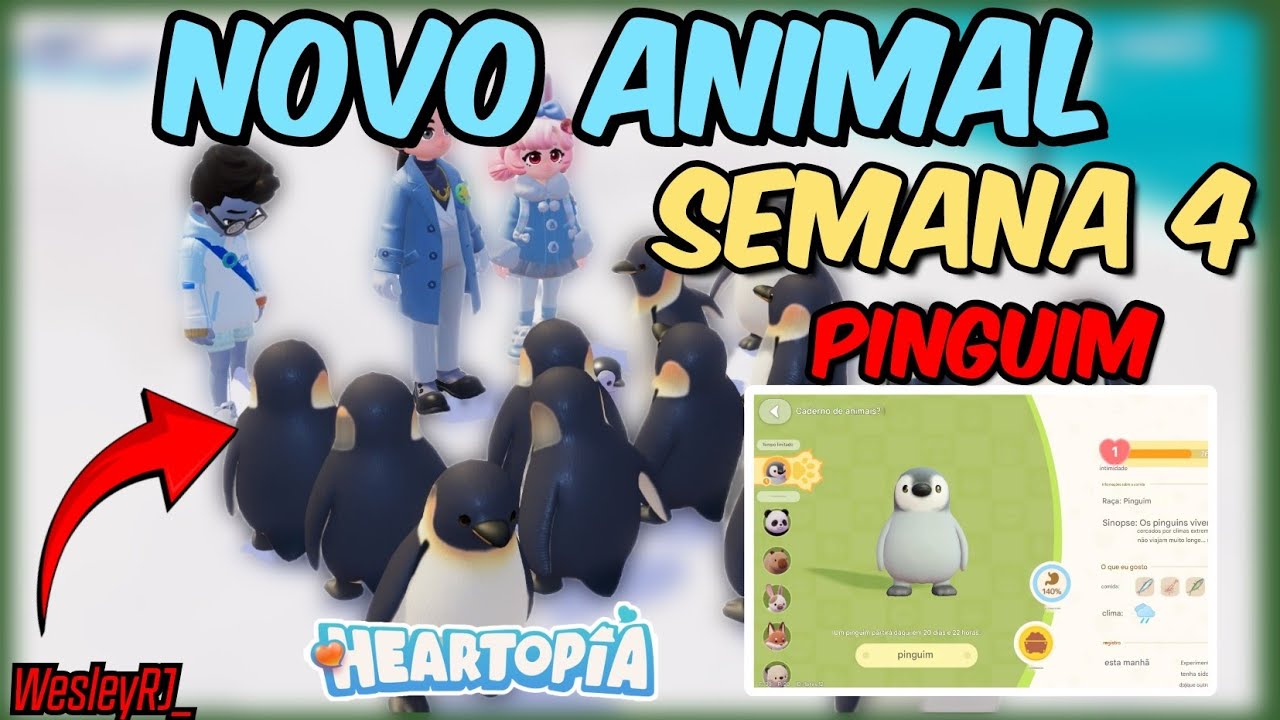 HEARTOPIA | PINGUINS, SEMANA 4, NOVIDADES, NOVAS MISSÕES e NOVO ANIMAL PINGUIM e ALIMENTOS PREFERIDO