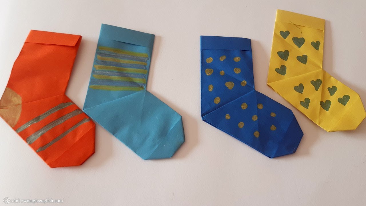 Giornata dei Calzini spaiati Origami - Socks Origami