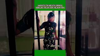 Anggota TNI melatih dirinya di ruangan khusus❌#shorts #short #army #news #kopassus #bravotni #tniad