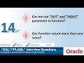 Oracle Interview Question - Can we use OUT and INOUT parameter in function