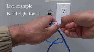 Networking: How to punch down CAT5 and CAT6 Keystone Jack
