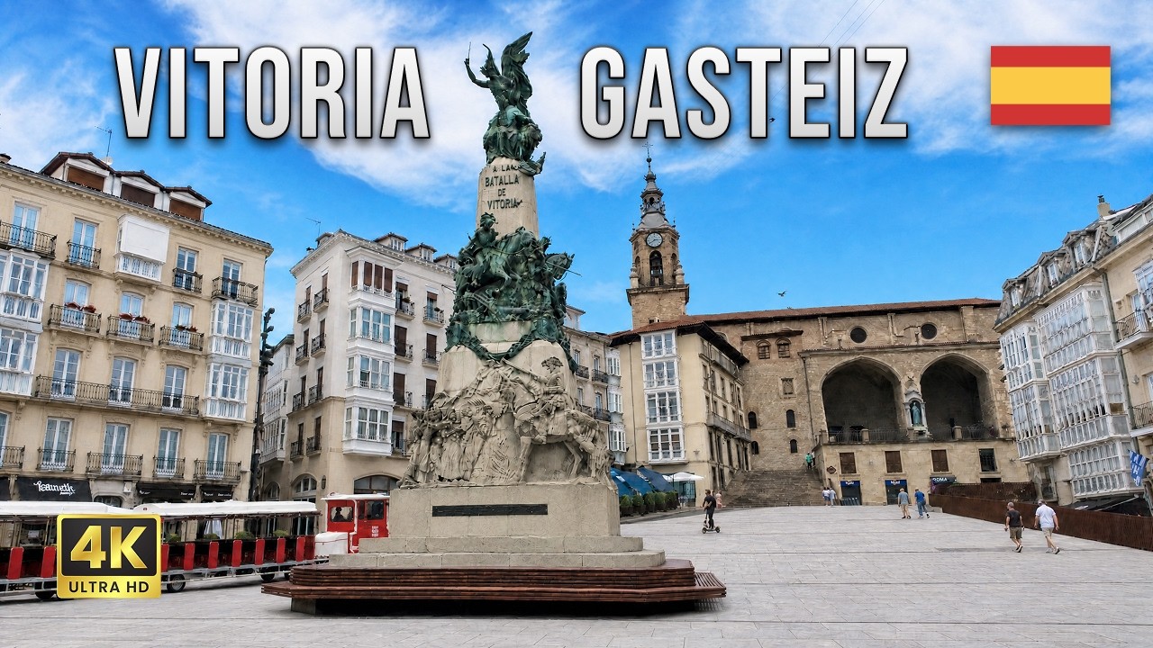 Vitoria Gasteiz, Spain 🌳 The Greenest City in Spain | 4K Walking Tour