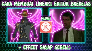 Cara Membuat LineArt Saber Glowing   Effeck Sayap Yg Lagi Viral Terbaru || Editor Berkelas