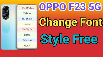 How To Change Font Style OPPO F23 5G How To Download Font Style OPPO F23 5G font style change Font