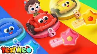 color cars escape room learn colors with cars nursery rhyme kids song yes neo