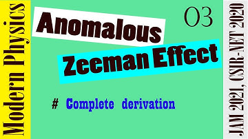anomalous Zeeman effect II modern physics II Atomic physics,  Bsc Physics exam
