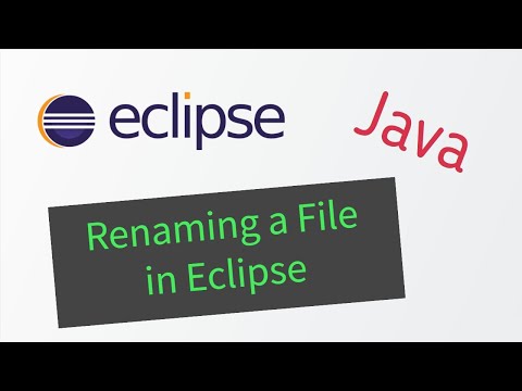 Renaming a File in Eclipse