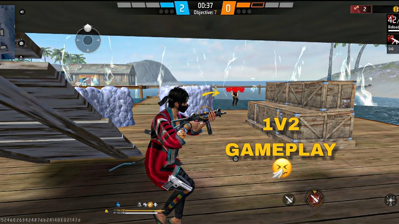 Free Fire 1vs2 Gameplay 😱 With Keyboard and Mouse in mobile 💀 gg mouse pro Gameplay Free Fire🔥