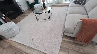 nuLOOM 8x10 Elfriede Jute & Cotton Hand Woven Area Rug For Bedroom, Living Room, Dining Room