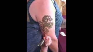 Henna Tattoo Application at Texas folk Life in San Antonio, Texas (Austin Artist)
