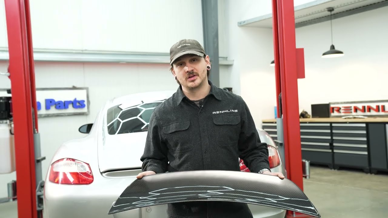 Rennline Carbon Fiber Upkick Spoiler for 987.1 Cayman