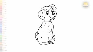 Dalmatian puppy drawing easy | Dog drawing tutorial | How to draw A Puppy step by step | #artjanag